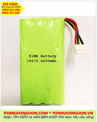 Pin sạc 7.2v-4200mAh, Pin xe nâng tay gắn cân 7.2v-4200mAh, Pin sạc NiMh cho xe nâng tay gắn cân 7.2v-4200mAh /Nhận hàn ghép pin